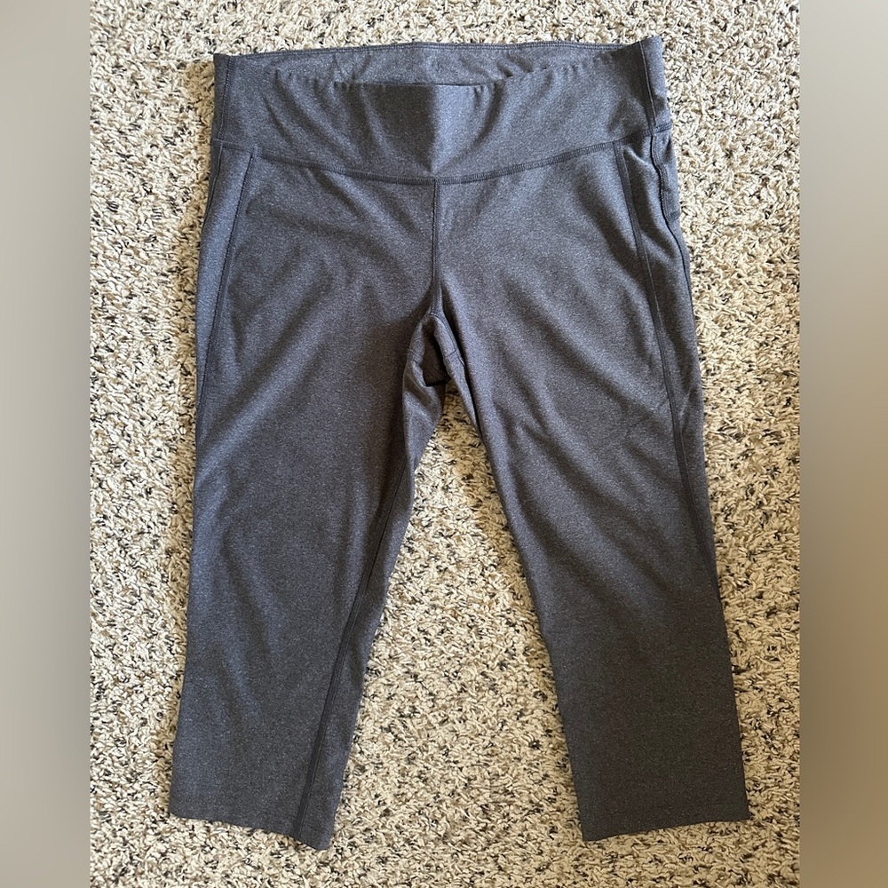 Gray High-Waisted Leggings